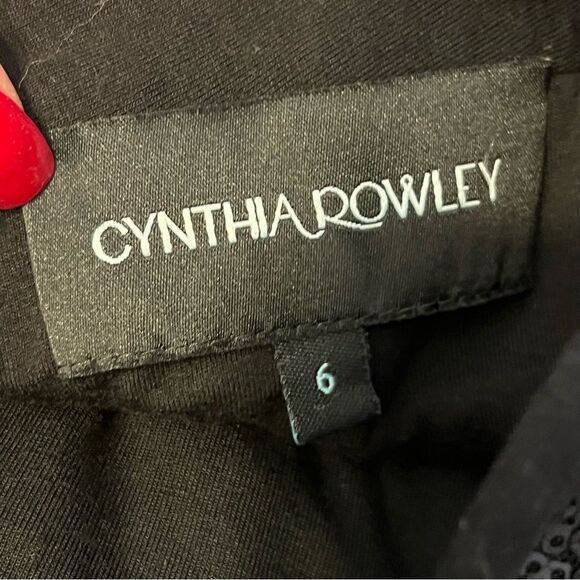 Cynthia Rowley Matte Sequin Flare Pants 6 - Picture 8 of 9